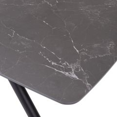 Стол RIVOLI 140 MATT BLACK MARBLE SOLID CERAMIC / BLACK, ®DISAUR в Белоярском - beloyarskiy.mebel24.online | фото 10