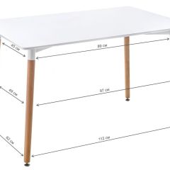 Стол деревянный Table 120 white / wood в Белоярском - beloyarskiy.mebel24.online | фото 2