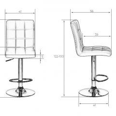 Стул барный DOBRIN KRUGER LM-5009 (серый) в Белоярском - beloyarskiy.mebel24.online | фото 2