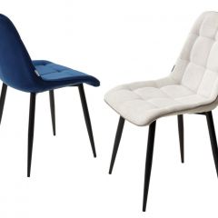 Стул CHIC BLUVEL-86 NAVY BLUE / черный каркас М-City в Белоярском - beloyarskiy.mebel24.online | фото 2