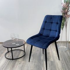 Стул CHIC BLUVEL-86 NAVY BLUE / черный каркас М-City в Белоярском - beloyarskiy.mebel24.online | фото 5