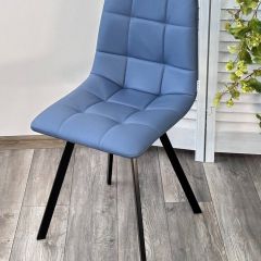 Стул CHILLI-Q SQUARE Oracul 795 Синий, экокожа PU / черный каркас, М-City в Белоярском - beloyarskiy.mebel24.online | фото 4