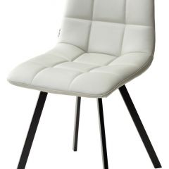 Стул CHILLI SQUARE HK017-03 светло-серый, PU/ черный каркас М-City в Белоярском - beloyarskiy.mebel24.online | фото