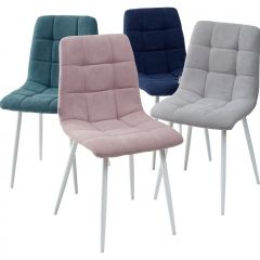 Стул CHILLI UF860-04B сиреневый, ткань/ белый каркас М-City в Белоярском - beloyarskiy.mebel24.online | фото 2