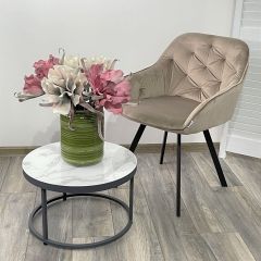 Стул GALE 360 град. поворот. BLUVEL-40 BEIGE, велюр/ черный каркас, М-City в Белоярском - beloyarskiy.mebel24.online | фото 3