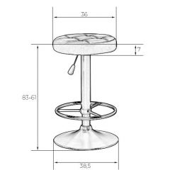 Табурет барный DOBRIN BRUNO LM-5008 (фиолетовый) в Белоярском - beloyarskiy.mebel24.online | фото 2