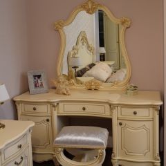 Туалетный стол + Зеркало Мона Лиза (крем) в Белоярском - beloyarskiy.mebel24.online | фото 6