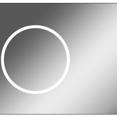 Зеркало Eclipse 90 black с подсветкой Sansa (SE1031Z) в Белоярском - beloyarskiy.mebel24.online | фото
