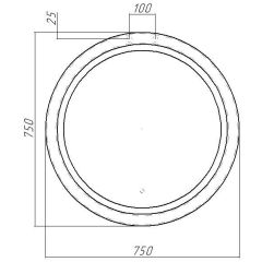 Зеркало Gia 75 white с подсветкой Sansa (SGa1044Z) в Белоярском - beloyarskiy.mebel24.online | фото 6