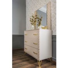 Зеркало ППУ Lara (бежевый глянец) в Белоярском - beloyarskiy.mebel24.online | фото 3