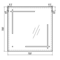 Зеркало Ray 70 black с подсветкой Sansa (SR1038Z) в Белоярском - beloyarskiy.mebel24.online | фото 6