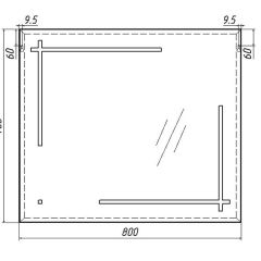 Зеркало Ray 80 black с подсветкой Sansa (SR1037Z) в Белоярском - beloyarskiy.mebel24.online | фото 7