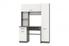 АЛЬФА Стол рабочий (графит/белый) в Белоярском - beloyarskiy.mebel24.online | фото 1