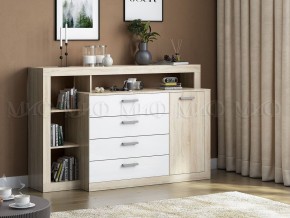 Ангара Комод (Белый глянец/Сонома) в Белоярском - beloyarskiy.mebel24.online | фото 2