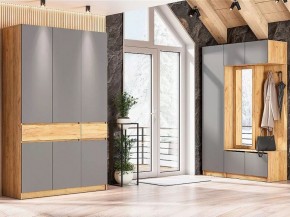 АВИНЬОН Прихожая Пенал (Дуб Крафт золотой/Графит серый) в Белоярском - beloyarskiy.mebel24.online | фото 4