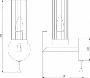 Бра Eurosvet Arganie 60133/1 латунь в Белоярском - beloyarskiy.mebel24.online | фото 3
