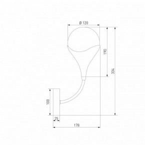 Бра Eurosvet Calyx 60168/1 латунь в Белоярском - beloyarskiy.mebel24.online | фото 3