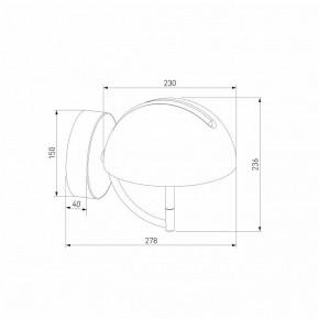 Бра Eurosvet Emisfero 50083/1 LED золото в Белоярском - beloyarskiy.mebel24.online | фото 3