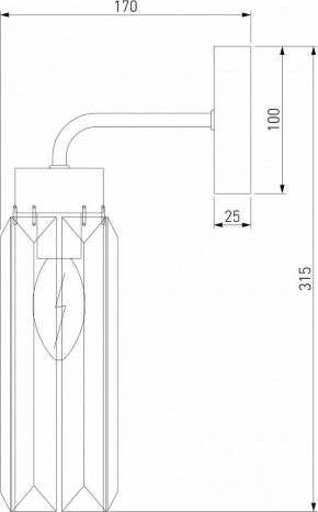 Бра Eurosvet Gilian 60163/1 латунь в Белоярском - beloyarskiy.mebel24.online | фото 3