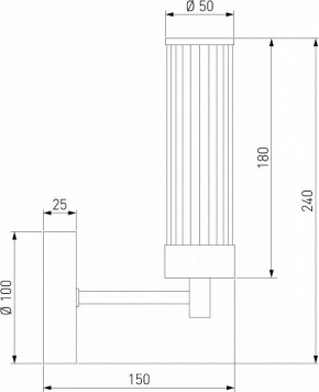 Бра Eurosvet Oriens 60166/1 латунь в Белоярском - beloyarskiy.mebel24.online | фото 2