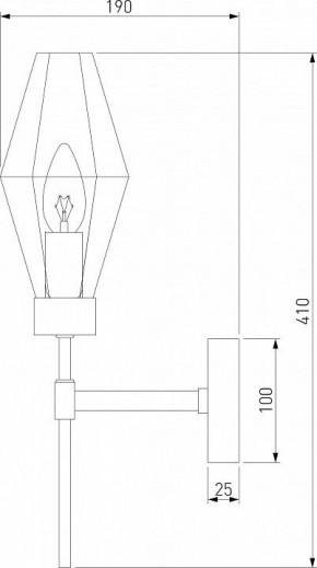 Бра Eurosvet Prism 60143/1 хром в Белоярском - beloyarskiy.mebel24.online | фото 2