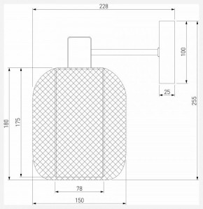 Бра Eurosvet Voile 30191/1 черный в Белоярском - beloyarskiy.mebel24.online | фото 4