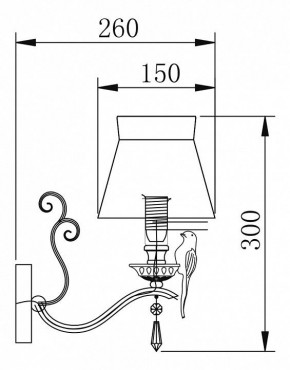 Бра Maytoni Bird ARM013-01-W в Белоярском - beloyarskiy.mebel24.online | фото 2