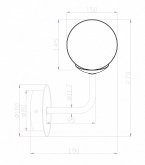 Бра Maytoni Erich MOD221-WL-01-G в Белоярском - beloyarskiy.mebel24.online | фото 2