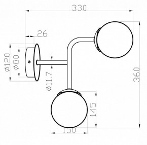 Бра Maytoni Erich MOD221-WL-02-G в Белоярском - beloyarskiy.mebel24.online | фото 3
