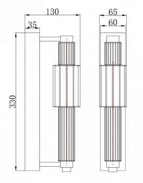 Бра Maytoni Verticale MOD308WL-L9CG3K в Белоярском - beloyarskiy.mebel24.online | фото 3