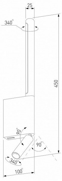 Бра с подсветкой Elektrostandard Sarca a066403 в Белоярском - beloyarskiy.mebel24.online | фото 4