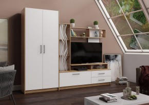 ДАРЬЯ Гостиная (Дуб Вотан/Белый глянец) в Белоярском - beloyarskiy.mebel24.online | фото