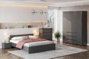 ДЕНВЕР Тумба прикроватная (Графит серый) в Белоярском - beloyarskiy.mebel24.online | фото 4