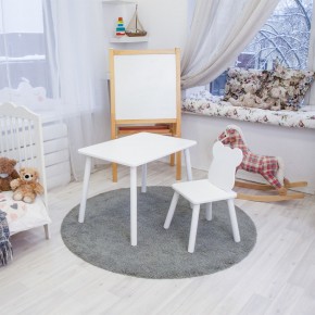 Детский комплект стол и стул «Мишка» Rolti Baby (белый/белый, массив березы/мдф) в Белоярском - beloyarskiy.mebel24.online | фото 2