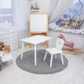Детский комплект стол и стул «Звезда» Rolti Baby (белый/белый, массив березы/мдф) в Белоярском - beloyarskiy.mebel24.online | фото 2