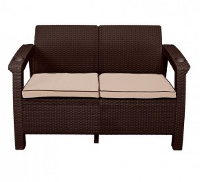 Диван Yalta Premium Sofa 2 Set (Ялта) шоколадный (+подушки под спину) в Белоярском - beloyarskiy.mebel24.online | фото