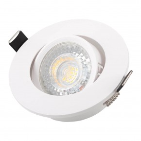 DK3020-WH Встраиваемый светильник, IP 20, 10 Вт, GU5.3, LED, белый, пластик в Белоярском - beloyarskiy.mebel24.online | фото 2