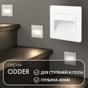 DK3050-WH Светильник встраиваемый в стену, IP 20, LED 3000, 1 Вт, белый, пластик в Белоярском - beloyarskiy.mebel24.online | фото 5