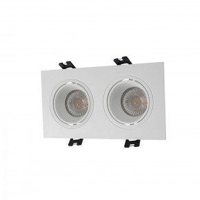 DK3072-WH Встраиваемый светильник, IP 20, 10 Вт, GU5.3, LED, белый/белый, пластик в Белоярском - beloyarskiy.mebel24.online | фото 1