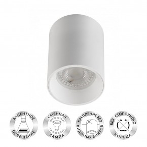 DK3110-WH Светильник накладной IP 20, 10 Вт, GU5.3, LED, белый, пластик в Белоярском - beloyarskiy.mebel24.online | фото 1
