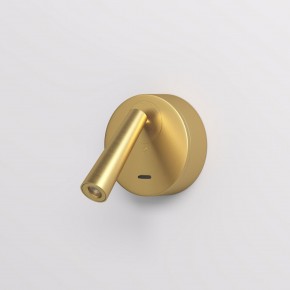 DK5072-SB Бра SHINE WALL со светодиодом, D104*H68, IP20, 3000К, 3W, RA?90, сатинированная латунь, алюминий в Белоярском - beloyarskiy.mebel24.online | фото 2