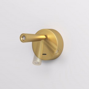 DK5072-SB Бра SHINE WALL со светодиодом, D104*H68, IP20, 3000К, 3W, RA?90, сатинированная латунь, алюминий в Белоярском - beloyarskiy.mebel24.online | фото 3