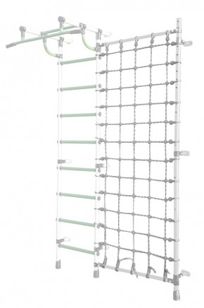 Дополнительная стойка к пристенному ДСК Pastel с сеткой для лазания, цв. белый в Белоярском - beloyarskiy.mebel24.online | фото