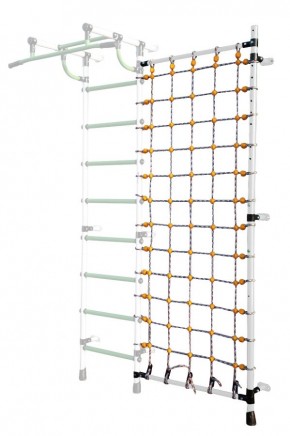 Дополнительная стойка к пристенному ДСК с сеткой для лазания, цв. белый в Белоярском - beloyarskiy.mebel24.online | фото