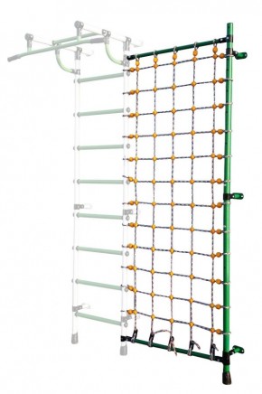 Дополнительная стойка к пристенному ДСК с сеткой для лазания, цв. зеленый в Белоярском - beloyarskiy.mebel24.online | фото