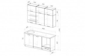 ДЮНА Кухонный гарнитур Макси 2 1800 мм в Белоярском - beloyarskiy.mebel24.online | фото 2