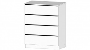 ЭЛЕГАНТ Комод 4 ящика (белый) в Белоярском - beloyarskiy.mebel24.online | фото