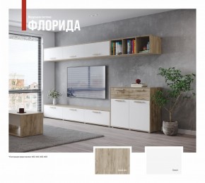 ФЛОРИДА Гостиная (модульная) дуб серый/белый в Белоярском - beloyarskiy.mebel24.online | фото