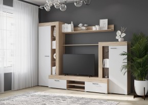 Гостиная Дельта (Сонома/Белый) в Белоярском - beloyarskiy.mebel24.online | фото 3