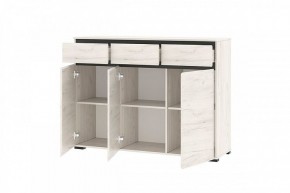 ГРЕТТА Комод 3С3Я 3дв, 3ящ (дуб крафт) в Белоярском - beloyarskiy.mebel24.online | фото 2